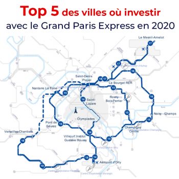 Top 5 des villes où investir avec le Grand Paris Express en 2020 Top 5 des villes où investir avec le Grand Paris Express en 2020